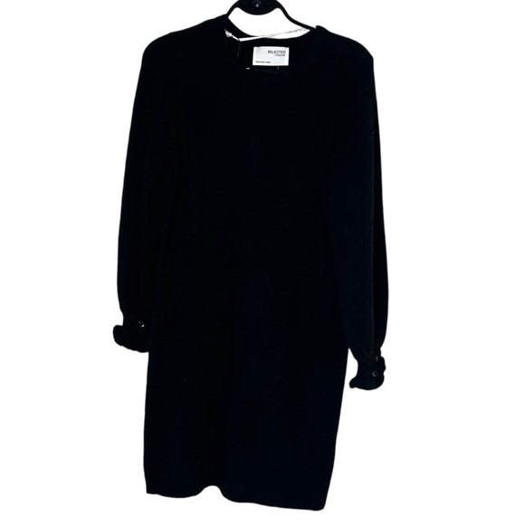 Selected Femme Juma Long Sleeve Knit Wool Dress- Size Small - Picture 7 of 15